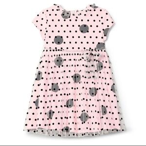 Toddler 3T American Girl Bitty Baby Darling Dots Dress Pink & Black Tulle EUC